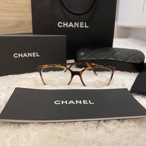 CHANEL Brown Tortoise Eyeglasses